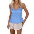 thumbnail image 2 of Camisole Tops for Women Y2k V Neck Lace Neckline Backless Spaghetti Strap Cami Tank Tops Summer Outfits, 2 of 4