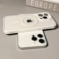 thumbnail image 2 of Magnetic Clear Phone Case, Shockproof Silicone Phone Case (Gray,iPhone 14 Pro Max), 2 of 10