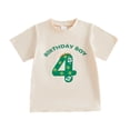 thumbnail image 1 of Akiihool T-Shirt en Coton pour Enfants Garçons, T-Shirt Graphique à Manches Courtes Col Ras du Cou de Qualité Supérieure, Coupe Régulière (Violet Pâle, 4-5 Ans), 1 of 4