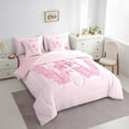 thumbnail image 3 of Castle Fairy 7-Piece Full Bedding Set: Bowknot Alphabet W Teens’ Sparkling Glitter Personalized Initial Lightweight, 3 of 8