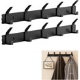 thumbnail image 1 of Coat Rack Wall Mounted ，Heavy Duty Aluminum Double Hook Coat Hook Modern Clothes Hook Rails Wall Hook Rack for Coat Hat Towel Purse Robes Mudroom Bathroom Entryway (), 1 of 4