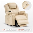 thumbnail image 5 of MCombo Electric Power Lift Recliner Chair with Massage and Heat for Elderly, 3 Positions, 2 Side Pockets, and Cup Holders, USB Ports, Fabric 7040 Beige, 5 of 9