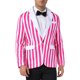 thumbnail image 1 of BLAZER A RAYAS CHIC PARA EL DÍA DEL PADRE, SÓLO UN BOTÓN, TRAJE DE NEGOCIO PARA HOMBRE, COLOR ROJO Y BLANCO, 1 of 5