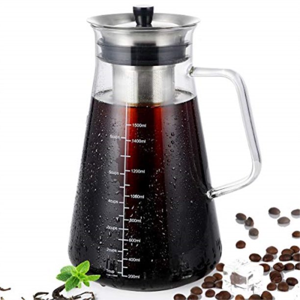 airtight cold brew coffee (iced tea) maker 51oz/1.5l, bpafree, durable