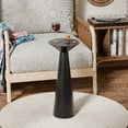 thumbnail image 5 of COZAYH Farmhouse Tall Pedestal End Table Small Solid Wood Martini Table Plant Stand Modern Round Drink Table for Small Space Living Room, Black, 5 of 7