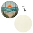 thumbnail image 3 of Rustic Round Wooden Wall Art Sign, 8" Decorative Home Decor, Vintage Waves Beach Sunset Designs, Easy Hang, Gift-Ready for Christmas Living Room Bedroom Kitchen Office, 3 of 8