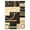 Dark Brown, variant on Modern Washable Area Rugs, Contemporary Geometric Circles Carpet with Non-Slip Backing