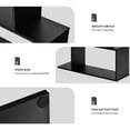 thumbnail image 4 of Spaco 6 Tier S-Shaped Bookshelf Storage Display Bookcase Decor Z-Shelf -Black, Tall Bookshelf, Shelves for Living Room, Home Office, Bedroom, Balcony, 4 of 6