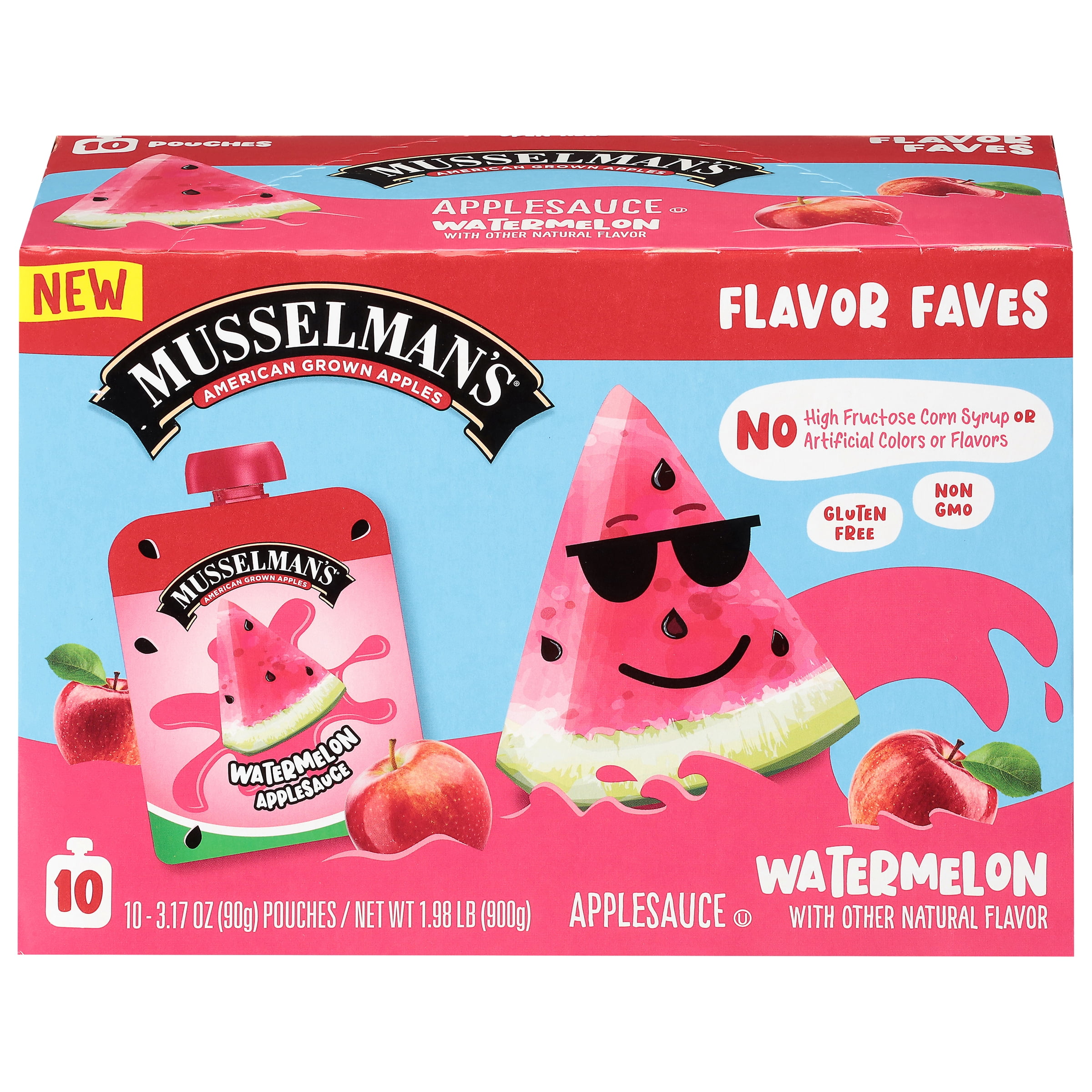 Musselman's Watermelon Applesauce, 3.17oz, 10 Count