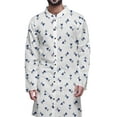 thumbnail image 2 of Atasi Printed Kurta Pajama For Men Asymmetric Style Casual Summer Clothing, 2 of 2