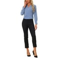 thumbnail image 2 of INSPIRE CHIC Work Office Blouse for Women's Long Sleeve V Neck Blouses XL Blue Gray, 2 of 6