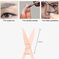 thumbnail image 3 of Tijeras de precisión para cejas de acero inoxidable, diseño dorado, herramienta esencial para el cuidado facial y maquillaje profesional., 3 of 6