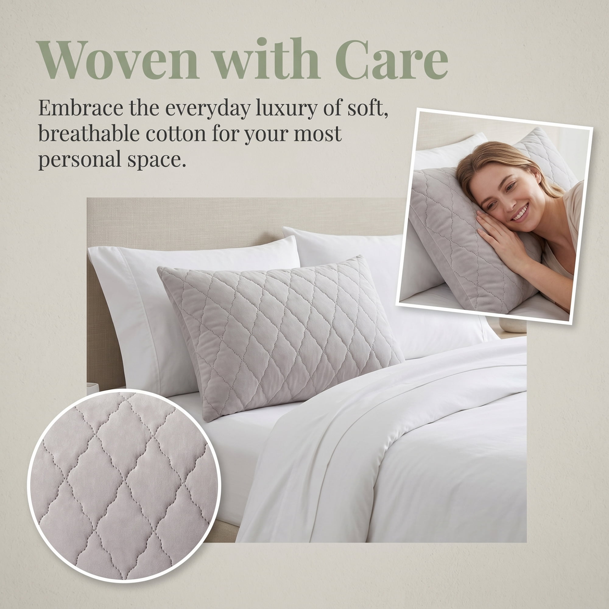 Unique Bargains Breathable Hypoallergenic Envelope Pillow Protectors Jumbo Gray 20" x 28"