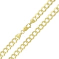 thumbnail image 2 of 10K Yellow Gold 7mm Solid Cuban Chain, FREE Microfiber Cloth, Curb Link Mens Womens Necklace, Giorgio Bergamo, 2 of 8