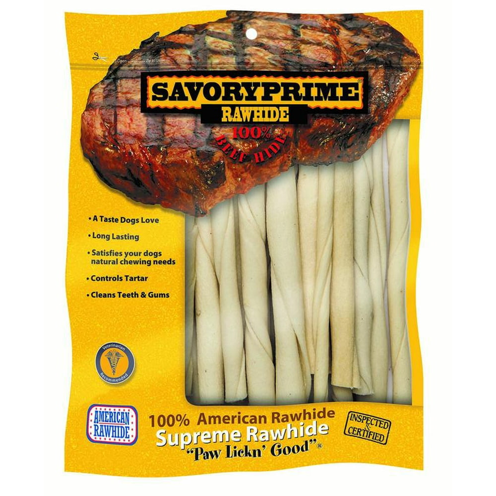 Savory Prime 5" Twist Sticks White 30/pk