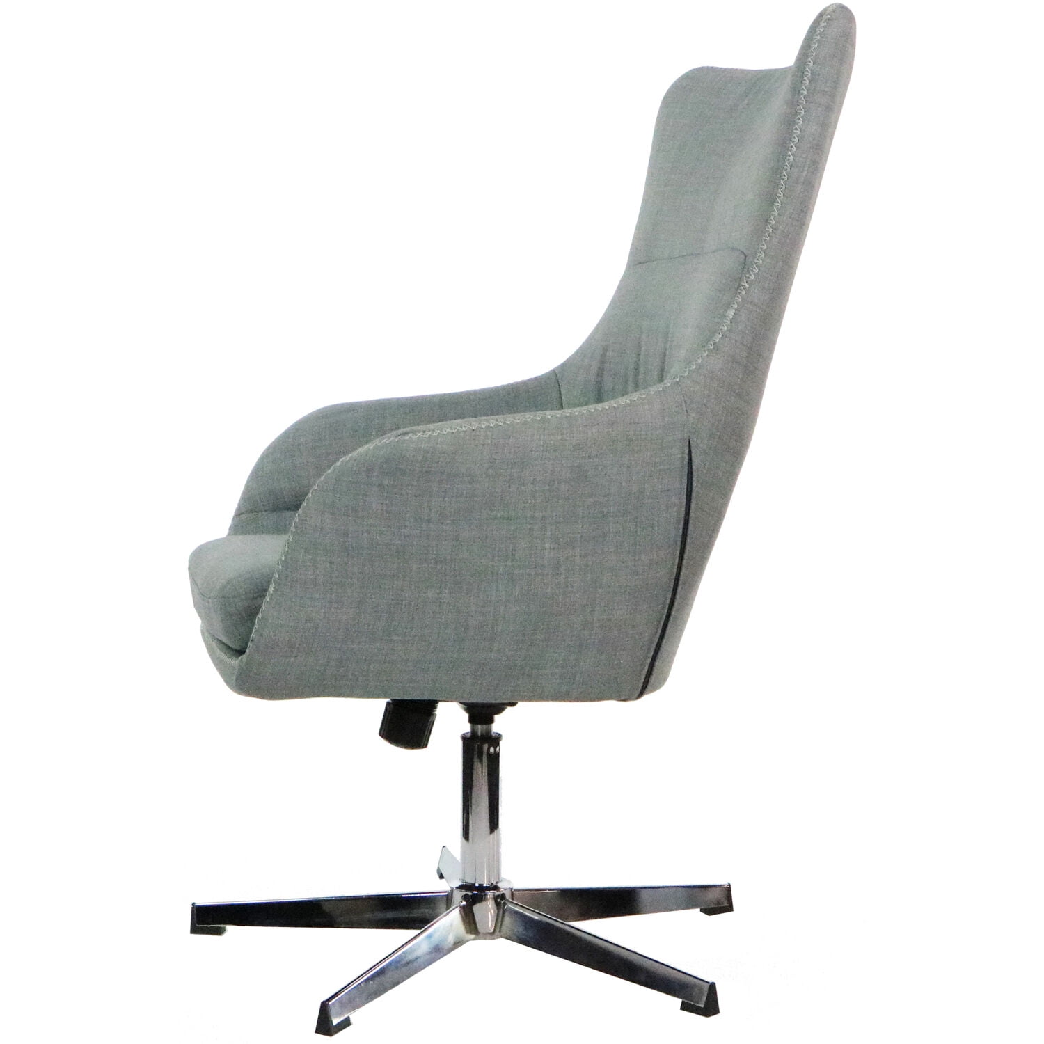 Harrison 18"H Office Chair, 360-Swivel, No Lift, No Wheels, Fixed-Height