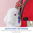 thumbnail image 4 of WHAMVOX 2Pcs Bungee Keyring Spiral Keychain Coilover Aluminium Alloy Blue for Car Enthusiasts, 4 of 6