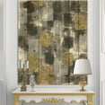 thumbnail image 2 of Designart 'Abstract Gold Glamour Squares II' Modern & Transitional Print on Natural Pine Wood, 2 of 3