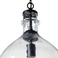 thumbnail image 6 of CASAMOTION Wavy Hammered Hand Blown Glass Pendant Light, Clear, 13", 6 of 7