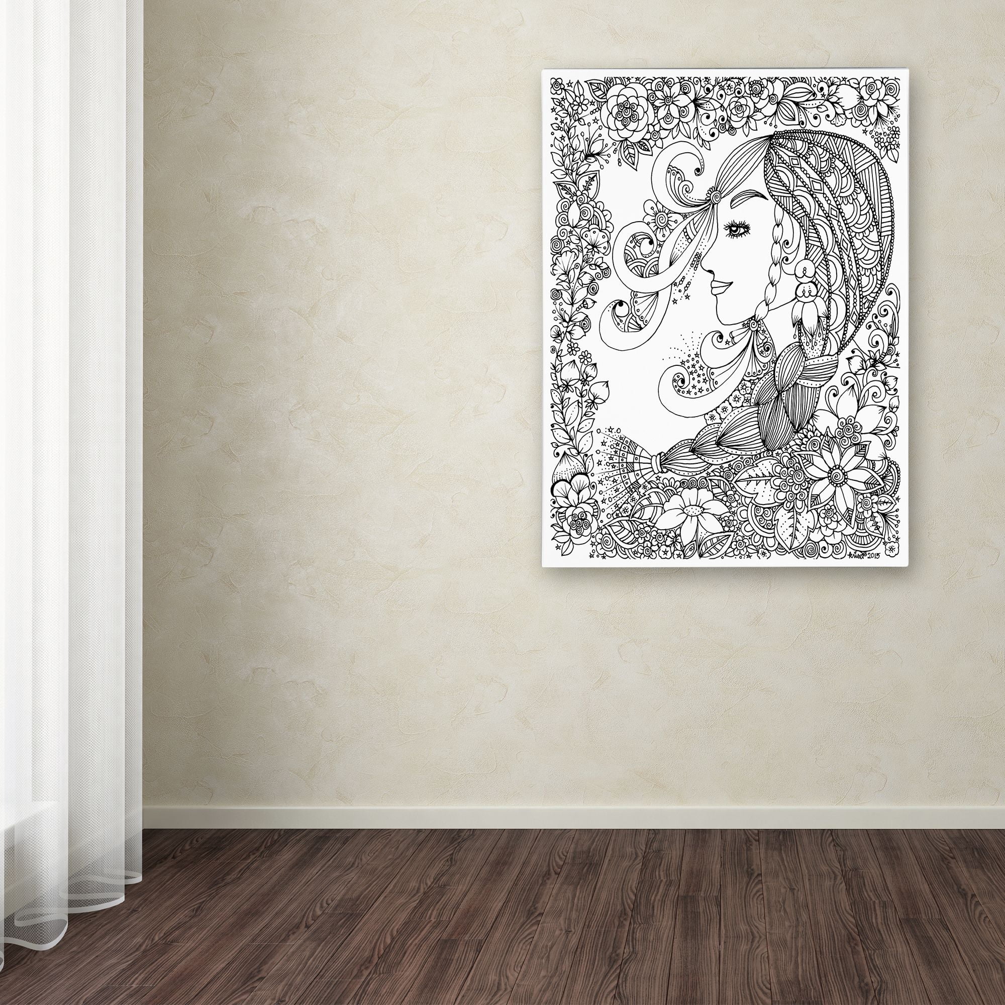 Trademark Fine Art "Woman 2" Canvas Art by KCDoodleArt