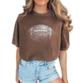 thumbnail image 4 of Vintage Football Shirt for Men and Women Distressed Retro Game Day Graphic Tee for Football Fans Espresso Shirt Small, 4 of 7