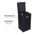 thumbnail image 4 of BirdRock Home Single Linen Laundry Hamper with Lid and Removable Liner - Black, 4 of 5
