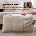 thumbnail image 5 of Prelife 68"W Loveseat Sofa, Mid Century Love Seat Couches for Living Room, Modern Decor Upholstered Small Couch for Bedroom, Solid and Easy to Install Love Seats Furniture, Beige, 5 of 8