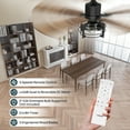 thumbnail image 4 of Consciot 52 inch Ceiling Fan with Light Kit, Matte Black, 5 Blades, Remote Control, Reverse Airflow, 6 Speeds, Dimmable, 4 of 8
