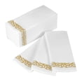 thumbnail image 2 of 100pcs Disposable Gold Printed Thick Paper Napkins for Party, Wedding, Restaurant, Bathroom, High End Dining – Soft Beverage & Hand Towels, 2 of 5