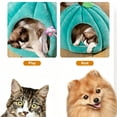 thumbnail image 5 of Pumpkin Shape Pet Cave Bed Soft Enclosed Warm Sleeping House for Cats Small Dogs, Removable Cushion Indoor Pet Shelter with Cozy Padding, 5 of 5