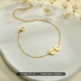 thumbnail image 2 of IEFSHINY Gold Initial Bracelet for Women, Dainty Coin Disc Link Charm Bracelet for Women Gold Jewelry Gift for Women Girls, 2 of 6