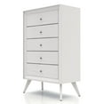 thumbnail image 5 of FOA Vrone 6pc White Wood Bedroom Set-Cal King+2 Nightstands+Chest+Dresser+Mirror, 5 of 11