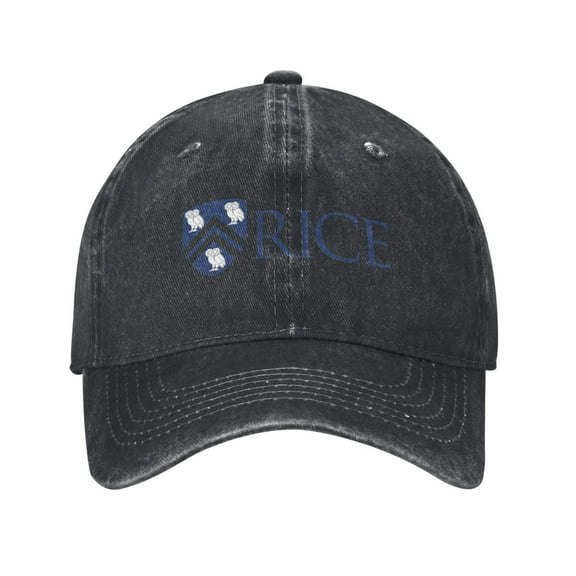 Rice-University Hat Adult Adjustable Classic Washed Casquette Cap Hat Baseball Cap