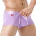 thumbnail image 4 of Iugvhana Men's Cotton Boxer Briefs – Comfortable & Breathable Underwear, Moisture-Wicking Trunks for Daily Wear Purple XXL, 4 of 6