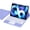 Light Purple, variant on Candy Color Detachable Round Key Trackpad Keyboard Cover with Pen Slot for iPad Pro 11" M4 M5 2024 2025,Misty Blue