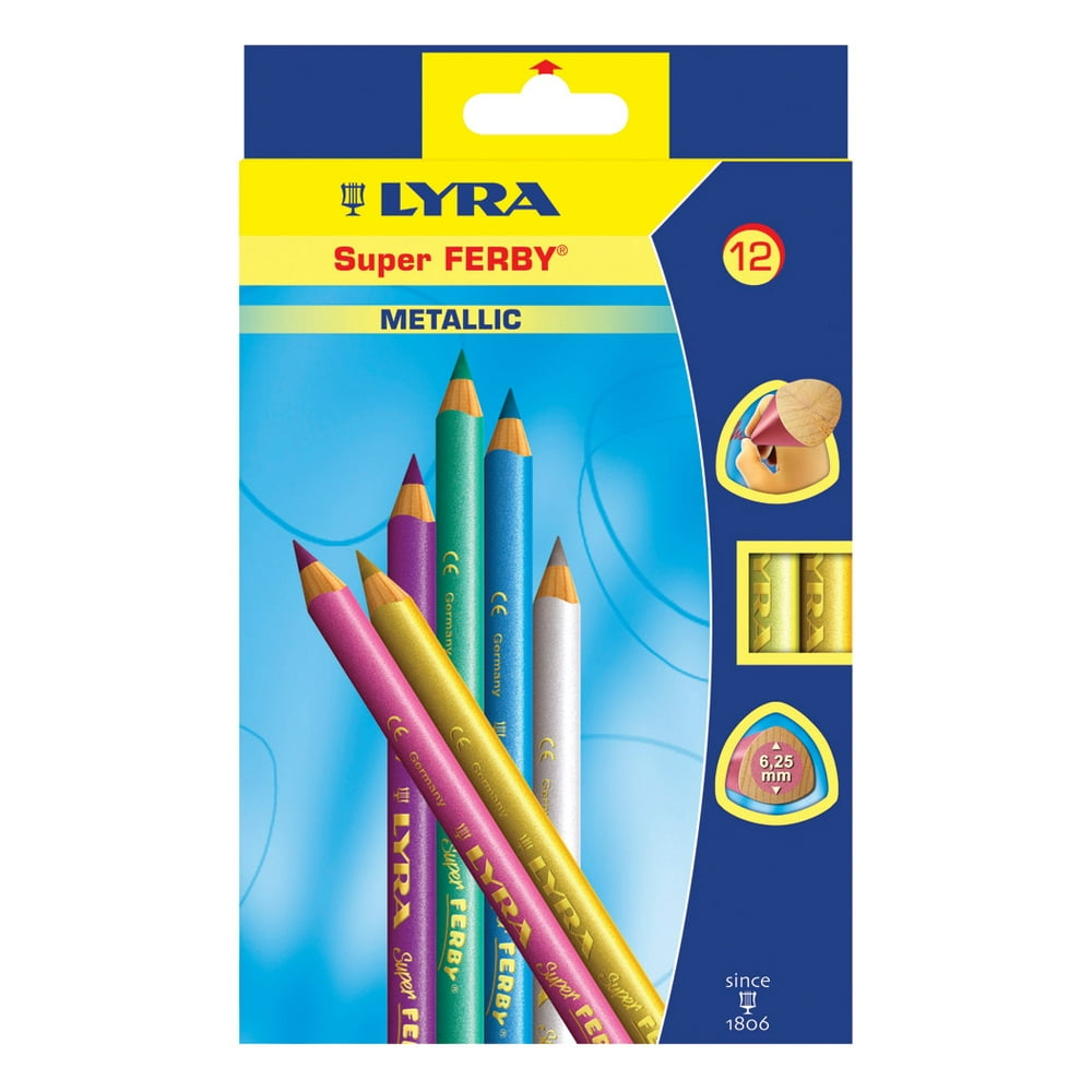 Lyra Super FERBY Colored Pencil Set, 12Colors, Metallic