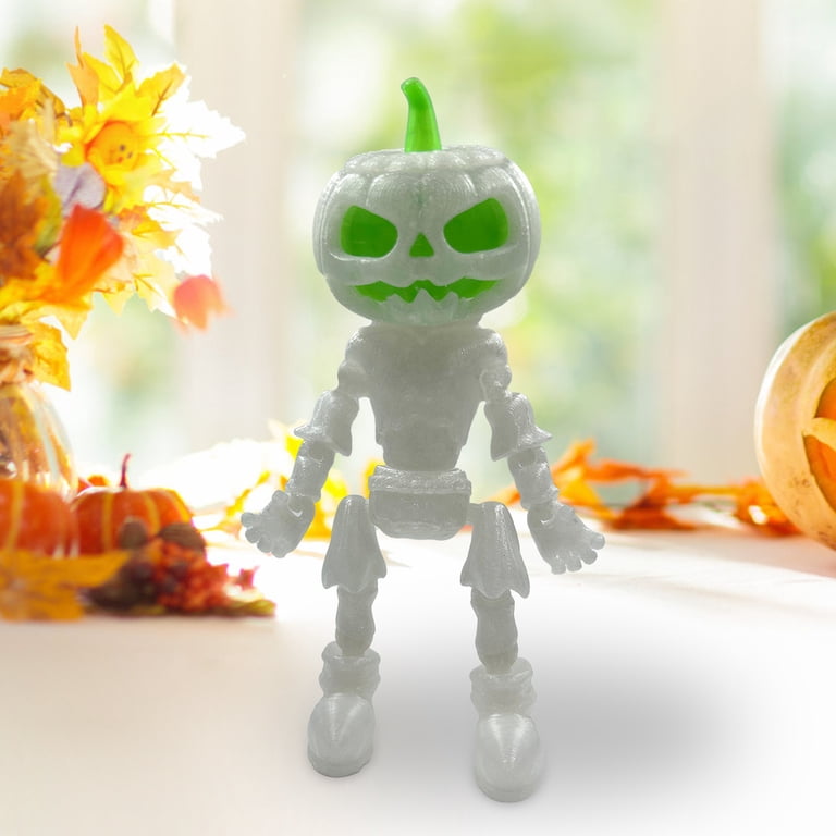 Holloyiver Halloween Pumpkin Reaper Action Figure with Flexible