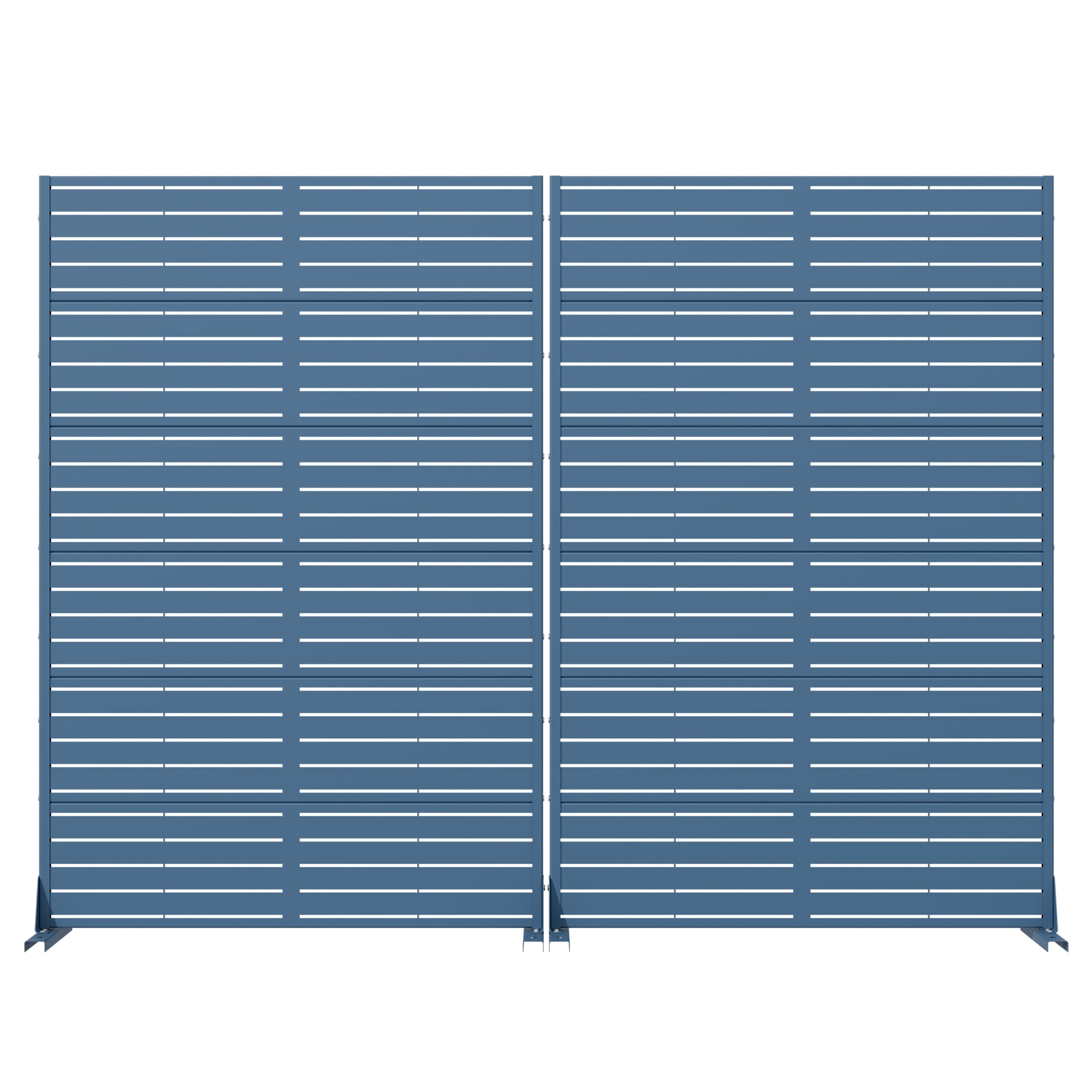 Metal Privacy Metal Screen Fence Panel Set of 2