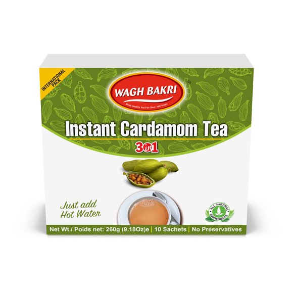 Wagh Bakri Tea Instant Cardamom 3-in-1