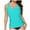 Mint Green, variant on Daznico Women's Racerback Tankini Top, Ruched Swim Top,XL