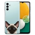thumbnail image 1 of WIRESTER Transparent Soft Gel TPU Clear Case Slim Protective Cover for Samsung Galaxy A13 5G 6.5" 2021, Animal Chocolate Point Siamese Cat, 1 of 3
