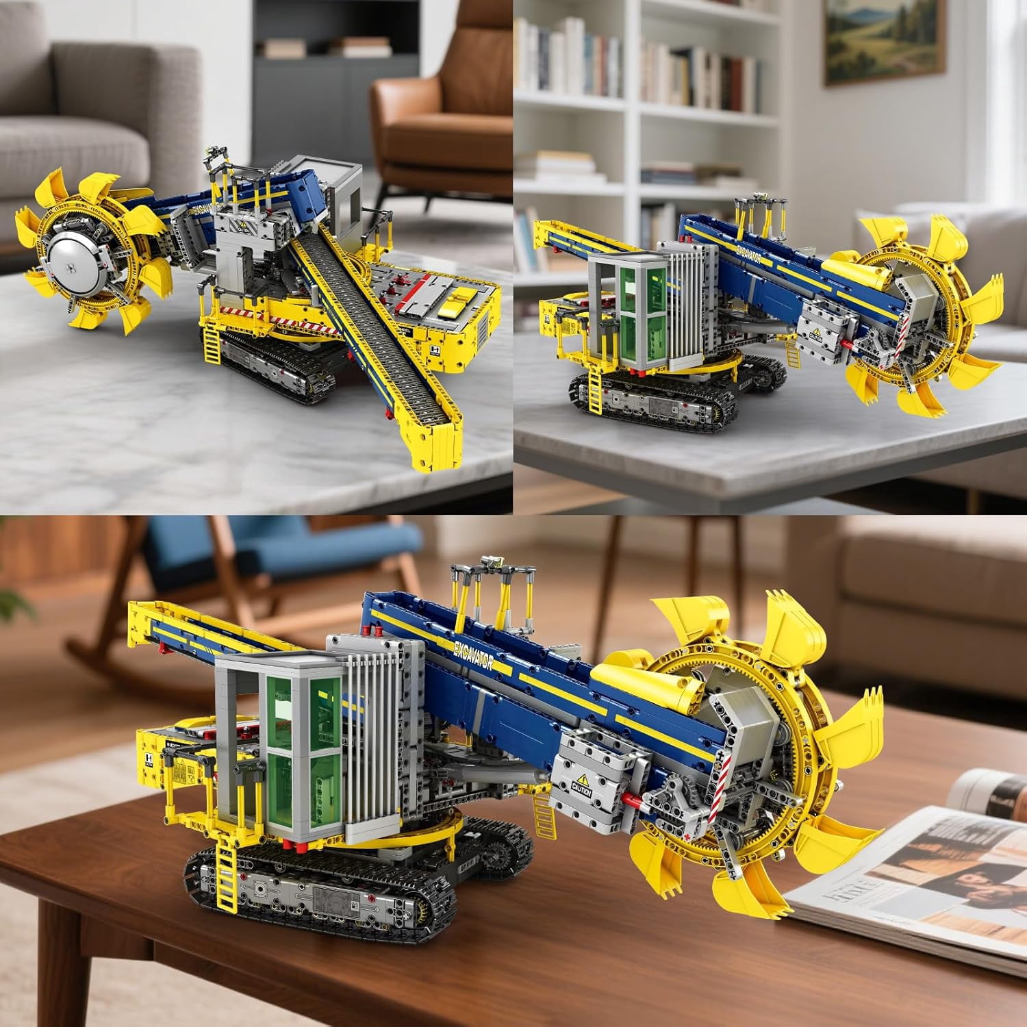 Bucket Wheel Excavator Building Blocks Set 22017, Remote Control Construction Vehicle Model Kit for Adult, RC Technic Engineering Car Toys