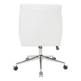 thumbnail image 4 of Chaise de Bureau Quinn en Simili Cuir Blanc avec Base Chromée KD, 4 of 7