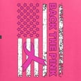 thumbnail image 6 of Wild Bobby Back the Pink American Flag Breast Cancer Awareness Unisex Crewneck Sweatshirt, Neon Pink, Medium, 6 of 6