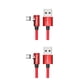 thumbnail image 1 of Bearachild Essager, Cable Micro USB para iPhone, Samsung, Android, teléfono móvil, Cable de carga rápida, Cable magnético, Cable USB rojo 2m Tipo-C 2piezas, 1 of 5
