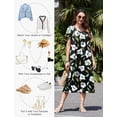 thumbnail image 4 of Ekouaer Cotton Nightgowns for Women with Pockets Midi Night Gowns for Sleeping Plus Size House Dress Lounge Dress, 4 of 6