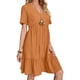 thumbnail image 1 of Vestido de verano para mujer Gchanao, casual, holgado, naranja, talla L, 1 of 3
