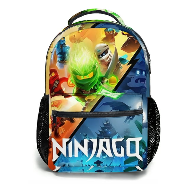 Ninjago Two Side Backpack Bookbag Laptop Travel Daypack with Multiple Pockets Schoolbag