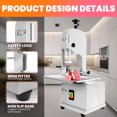 thumbnail image 6 of 1500W Electric Bone Saw Machine, Vertical Countertop Saw, 110V 1500W Power, 0.04-7.8 Inch Thickness, Food-Grade Surface for Restaurant Franchised Stores, 6 of 9