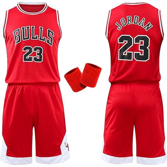 Basketball jerseys, kids basketball clothes, kids basketball vest and kids basketball shorts Red, No.24 sleeveless basketball jersey for kids Adult,L